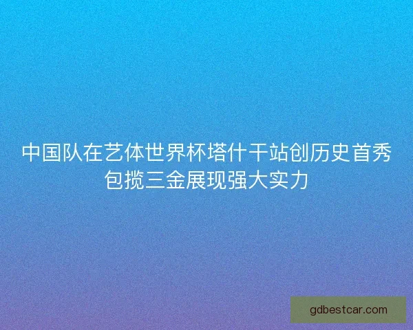 中国队在艺体世界杯塔什干站创历史首秀包揽三金展现强大实力